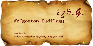 Ágoston György névjegykártya